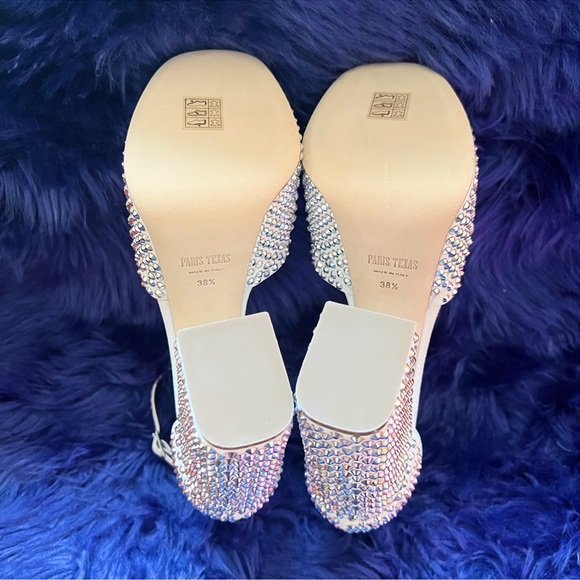 🛑 SOLD 🛑New! PARIS TEXAS Holly Tatiana Block Heel Crystal Platform Sandals - Picture 16 of 17